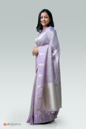 Lilac Tissue Organza Saree