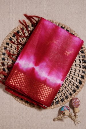 Deep Pink Soft Cotton Saree