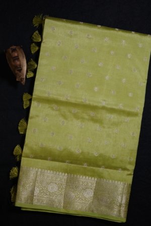 Light Green Raw Silk Saree