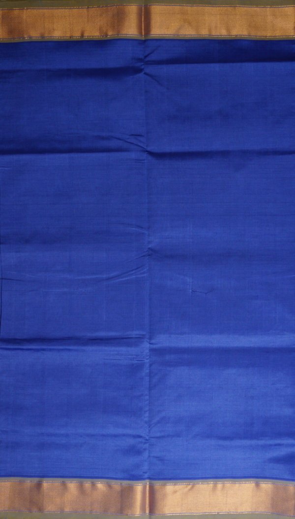 Lime Green Pure Cotton Silk Handloom Saree - Image 5