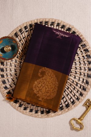 Purple Pure Silk Handloom Saree