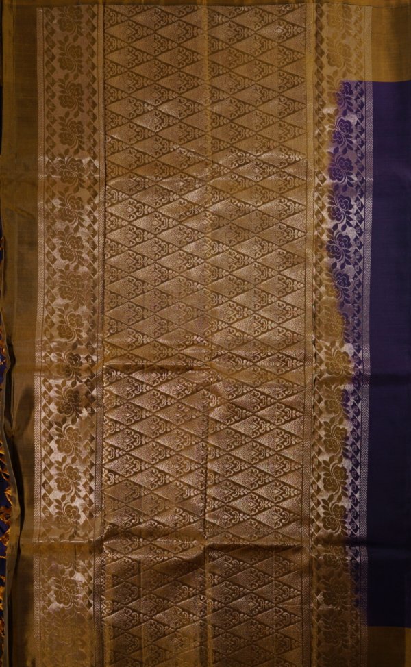 Purple Pure Silk Handloom Saree - Image 3