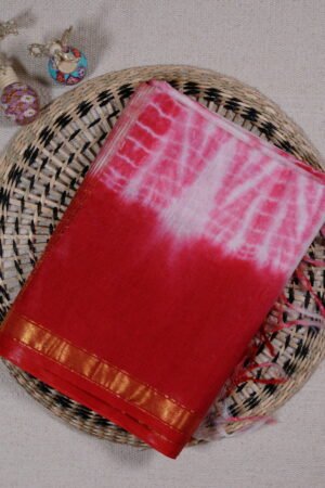 Bright Red Soft Cotton Saree