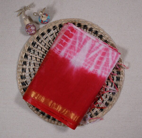 Bright Red Soft Cotton Saree