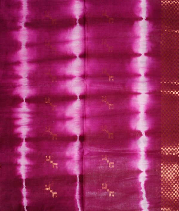 Rich Magenta Soft Cotton Saree - Image 2