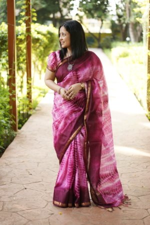 Hot Pink Soft Cotton Saree
