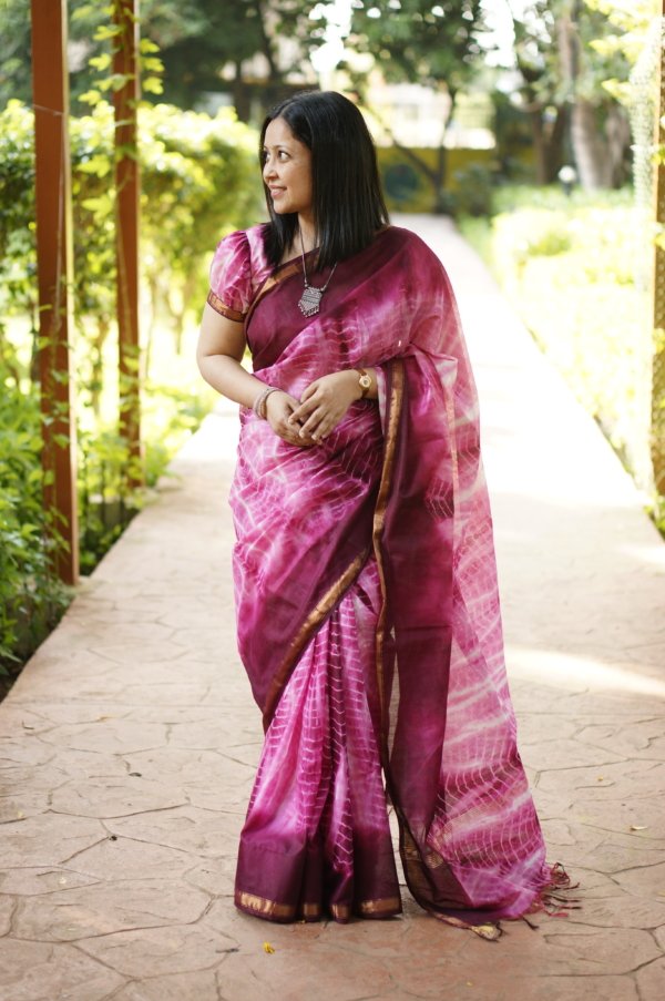 Hot Pink Soft Cotton Saree