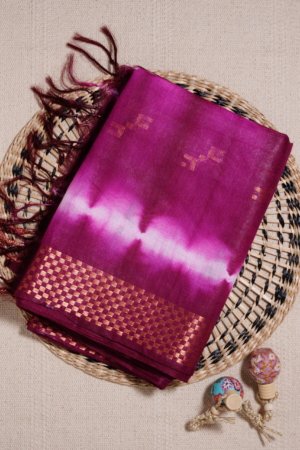 Rich Magenta Soft Cotton Saree