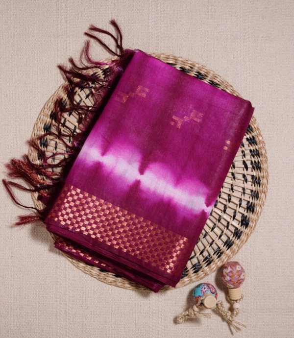 Rich Magenta Soft Cotton Saree