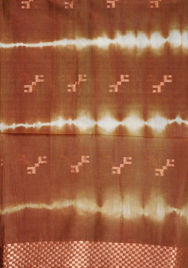 Warm Brown Soft Cotton Saree - Image 2