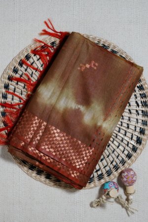 Warm Brown Soft Cotton Saree