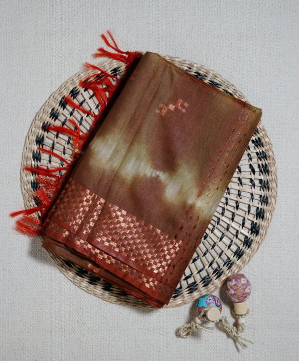 Warm Brown Soft Cotton Saree
