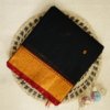 Black Narayanpet Golden Zari Border Saree