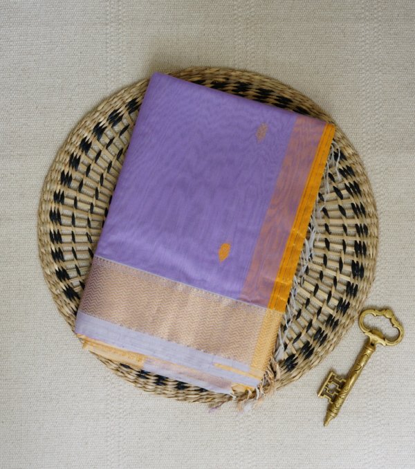 Lavender Maheshwari with Resham Butti Saree - Image 2